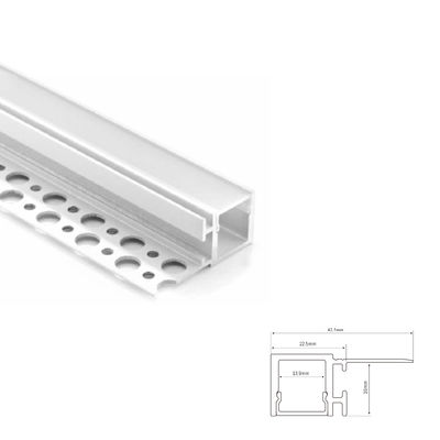 Profil Linier LED Tersembunyi Tanpa Trim Plester Gipsum Aluminium 23*16Mm
