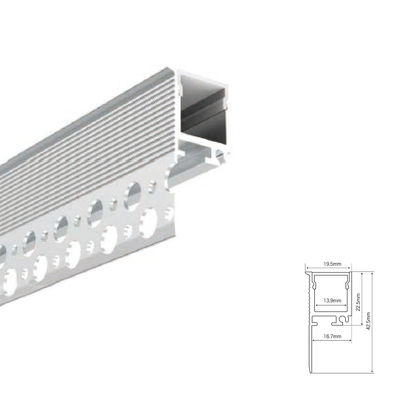 Profil Linier LED Tersembunyi Tanpa Trim Plester Gipsum Aluminium 23*20Mm