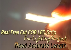 Lampu Strip Cob 8mm Free Cut 12V 24V 528 Chip 10W Lampu Strip Led Fleksibel